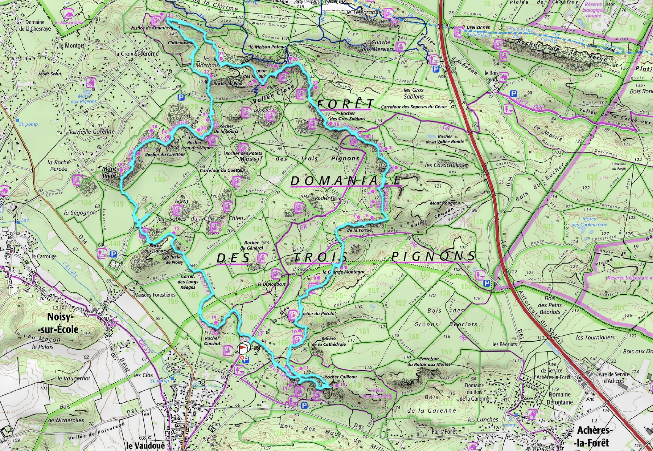 Le Circuit Des 25 Bosses Fontainebleau